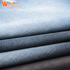 Indigo 100% Cotton French Terry Knitted Denim Fabric Untuk Jeans