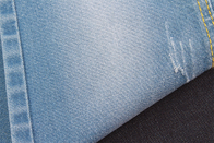 9.2oz Cotton Polyester Spandex Denim Fabric Benang Daur Ulang Biru Tua Sanforizing