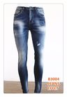 Crosshatch 11oz 170 Cm 65% Cotton Stretch Slub Denim Fabric Untuk Jeans