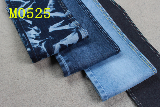 9.7Oz Dual Core Stretch Denim Fabric Dengan Slub Desizing Cotton Polyester Spandex Jeans Fabrics
