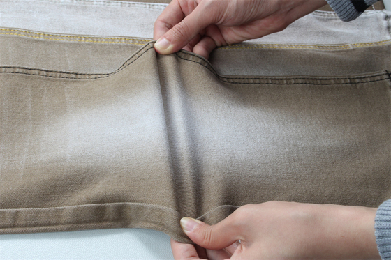 Kain Denim Berwarna-warni Berat Ringan Stretch Dalam Khaki