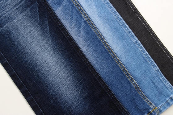 Grosir 10,5 oz crossshatch slub stretch kain denim untuk celana jeans