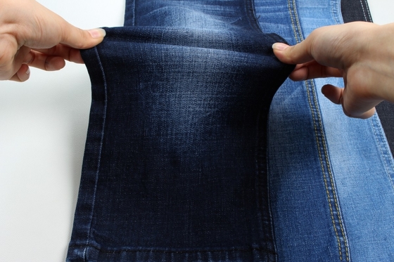 Grosir 10,5 oz crossshatch slub stretch kain denim untuk celana jeans