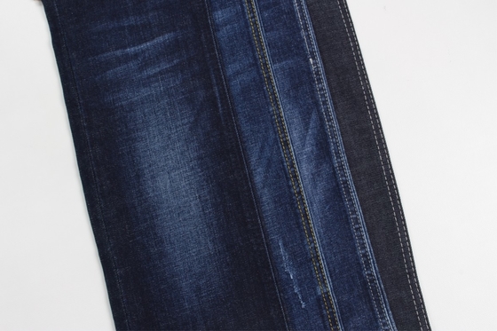 Jual panas dan grosir biru gelap crosshatch slub jeans kain