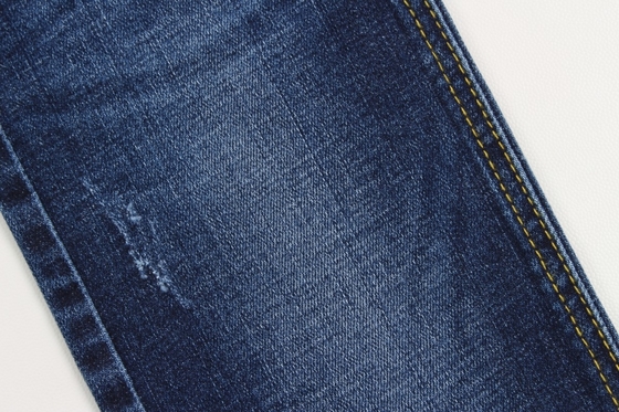 Jual panas dan grosir biru gelap crosshatch slub jeans kain