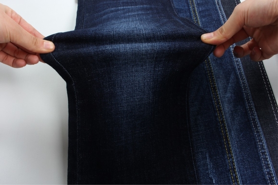 Jual panas dan grosir biru gelap crosshatch slub jeans kain
