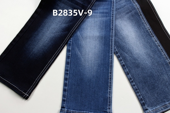 tersedia stretchable medium-weight dark blue color denim fabric ready goods untuk pembuatan celana jeans