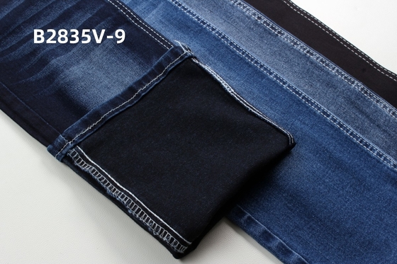 tersedia stretchable medium-weight dark blue color denim fabric ready goods untuk pembuatan celana jeans