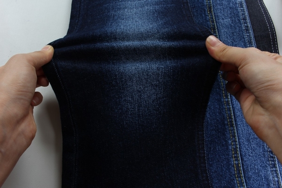 2024 jual panas 12,5 oz biru gelap peregangan tenun denim kain untuk celana jeans
