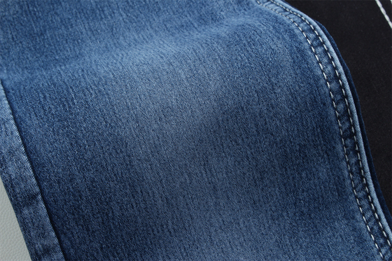 10.5 Oz Kain Denim Satin Untuk Wanita Jeans High Stretch Super Dark Blue