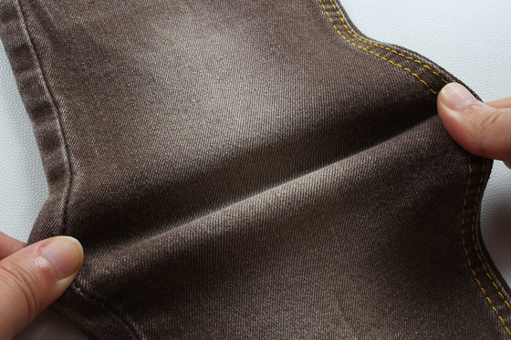 Super Brown Stretch Denim Fabric Untuk Wanita Pria Jeans Low Stretch Harga Kompetitif Dari China Kota Foshan