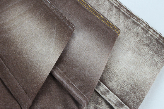 Super Brown Stretch Denim Fabric Untuk Wanita Pria Jeans Low Stretch Harga Kompetitif Dari China Kota Foshan