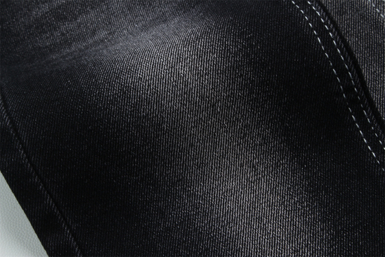 11 Oz Low Stretch Denim Fabric Untuk Pria Bekerja Pakai Jeans Hitam Backside Harga kompetitif dari Weilong Tekstil