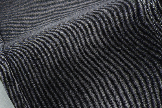 11 Oz Low Stretch Denim Fabric Untuk Pria Bekerja Pakai Jeans Hitam Backside Harga kompetitif dari Weilong Tekstil
