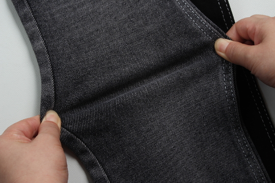 11 Oz Low Stretch Denim Fabric Untuk Pria Bekerja Pakai Jeans Hitam Backside Harga kompetitif dari Weilong Tekstil