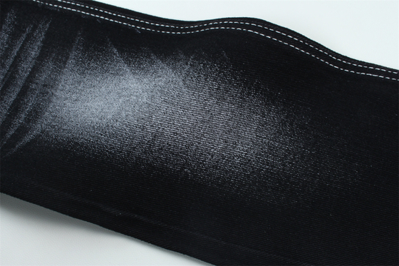 13.5 Oz Low Stretch Heavy Denim Fabric Untuk Pria Bekerja Pakai Jeans Hitam Belakang