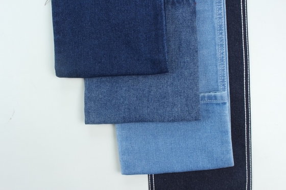 Grosir 11 Oz 100% Katun Biru Gelap Kain Denim kaku