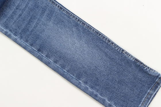 Grosir 10,9 Oz Warp Slub High Stretch Woven Denim Fabric Untuk Jeans