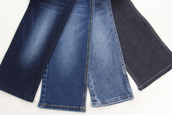 Grosir 10,9 Oz Warp Slub High Stretch Woven Denim Fabric Untuk Jeans
