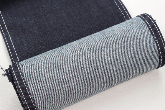 Grosir 10,9 Oz Warp Slub High Stretch Woven Denim Fabric Untuk Jeans