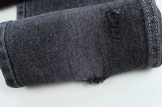 10.5 Oz 100% Baju Hitam Dan Hitam Backside kaku Jeans Kain