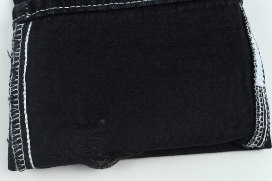 10.5 Oz 100% Baju Hitam Dan Hitam Backside kaku Jeans Kain