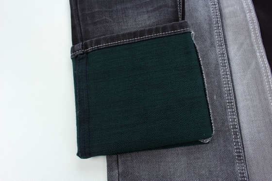 11.5 oz hitam dan berwarna belakang lapisan ganda kain jeans denim