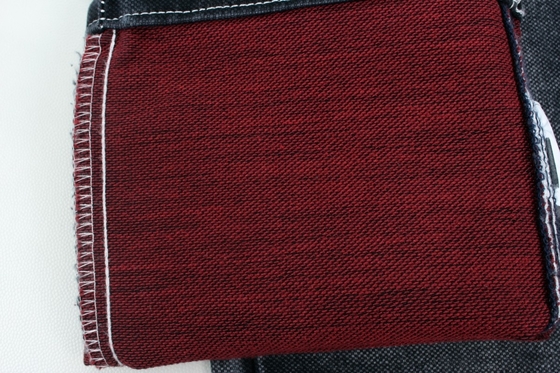 11.5 oz hitam dan berwarna belakang lapisan ganda kain jeans denim