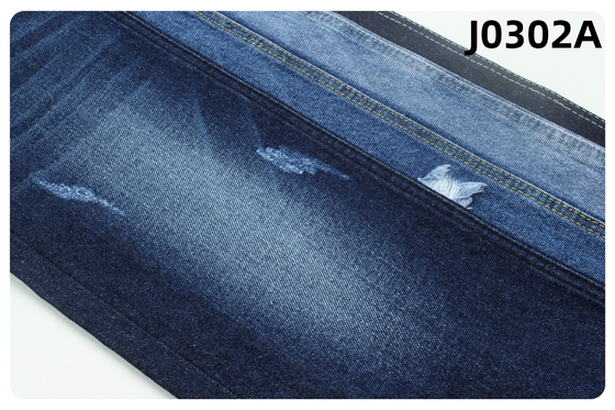 13oz Kain denim kaku dalam biru gelap