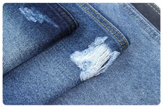 13oz Kain denim kaku dalam biru gelap