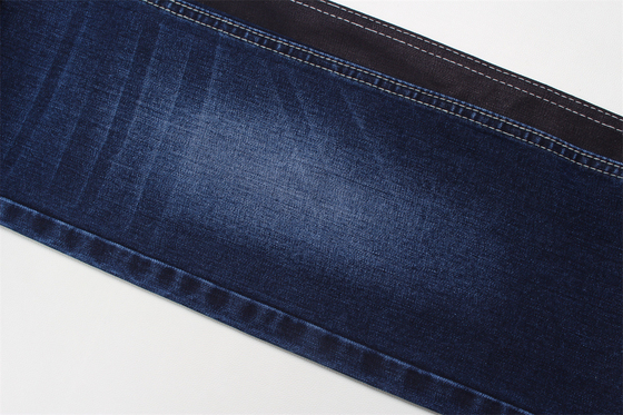 11-11.5 Oz Warp slub jeans kain untuk pria jeans Mercerized bulu hitam punggung tinggi peregangan untuk pria India gaya pasar
