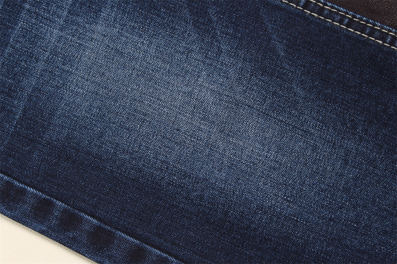 11-11.5 Oz Warp slub jeans kain untuk pria jeans Mercerized bulu hitam punggung tinggi peregangan untuk pria India gaya pasar