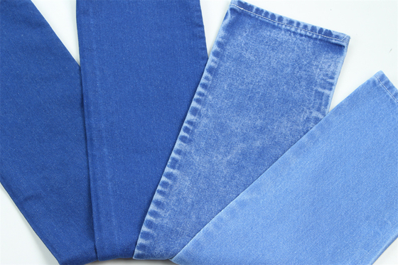 Berkilau Dan Unik Warna Biru Kain Denim kaku 100% Katun Lebar 180cm