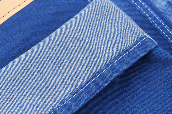 Berkilau Dan Unik Warna Biru Kain Denim kaku 100% Katun Lebar 180cm
