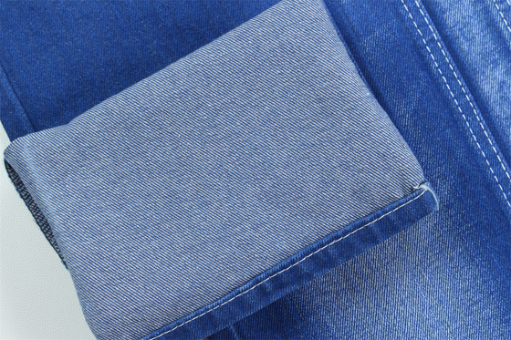 Berkilau Dan Unik Warna Biru Kain Denim kaku 100% Katun Lebar 180cm