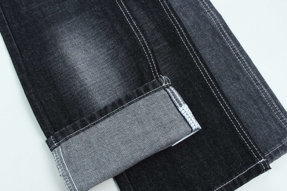 100% Cotton Crosshatch Slub Denim Fabric kaku untuk gaya fashion 13oz Hitam Warna Hot Sell To India Market