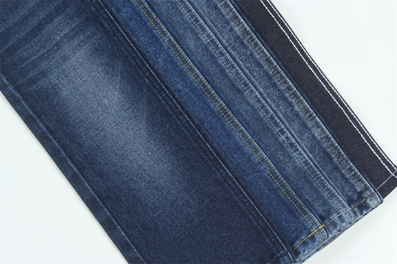 Kain Denim Warna Biru Ketahanan 100% Katun Daun Daur Ulang Untuk Pekerja Jean Kain