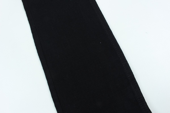 11.2 Oz Hitam Dan Hitam Belakang Crosshatch Slub Kain Denim