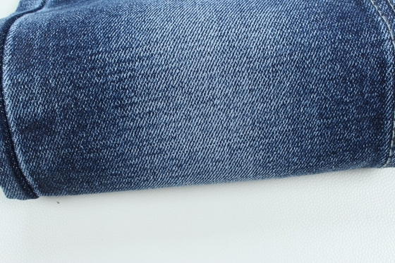 Grosir 13,3 oz biru gelap TR tenunan slub celana denim kain