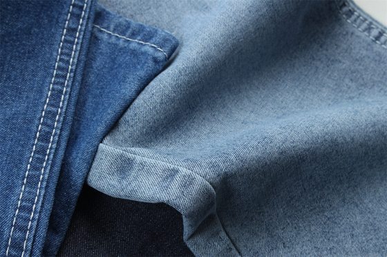 Tren Mode Daur Ulang Baja Kain Denim 100% Daur Ulang Baja 7 OZ Ramah Lingkungan
