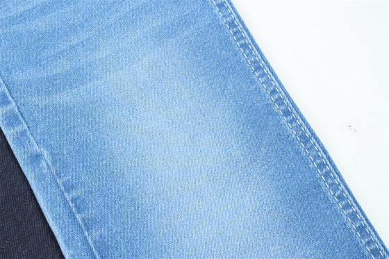 10.5 Oz Super Stretch Kain Denim Untuk Wanita Musim Panas Jeans Katun Polyester Rayon Spandex Dengan Warp Slub High Stretch
