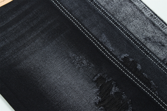 11.5oz Hitam & Hitam Backside Denim Kain kaku Jeans Kain Untuk Brand Style Jeans Boyfriend Style