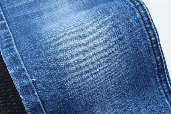 10.8 Satu kali kualitas tertinggi Crosshatch Slub Stretch Kain Denim Untuk Pria Jeans