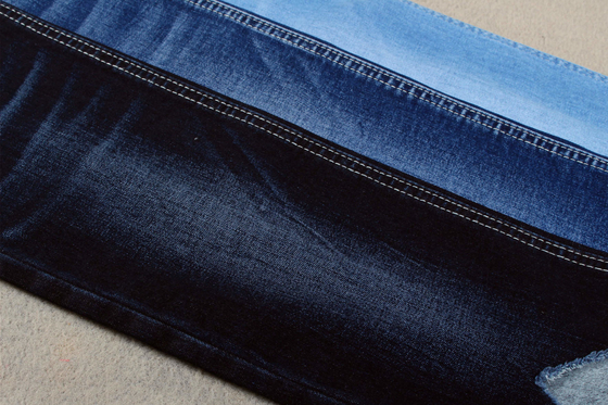 Indigo Biru High Stretch Slub Denim Kain Untuk Jeans