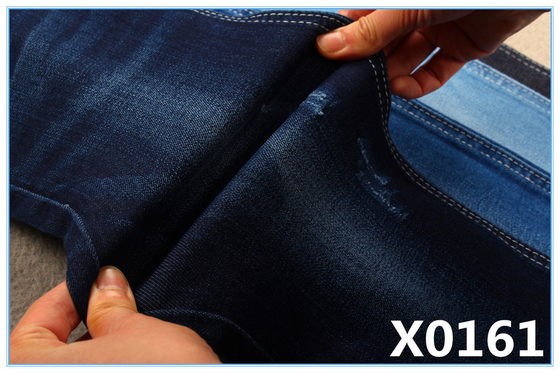 Indigo Biru High Stretch Slub Denim Kain Untuk Jeans