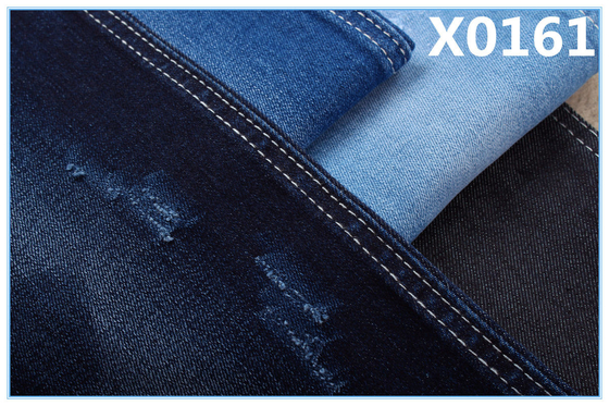 Indigo Biru High Stretch Slub Denim Kain Untuk Jeans