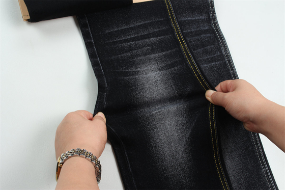 Hitam Hitam Baju Polyester Rayon Spandex Kain Denim Untuk Jeans