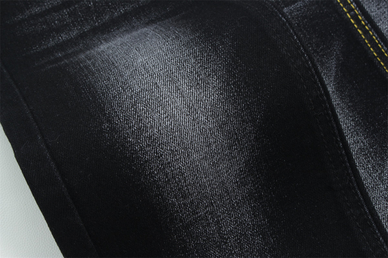 Hitam Hitam Baju Polyester Rayon Spandex Kain Denim Untuk Jeans