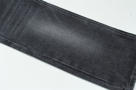 11.5oz Kain Denim kaku 56%C 44%P Hitam Dan Hitam Backside Untuk Brand Style Jeans Boyfriend Style Soft Handfeel