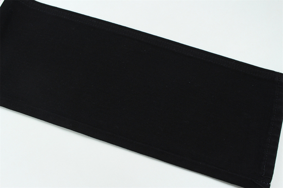 11oz Kain Denim kaku 56%C 44%P Hitam Dan Hitam Belakang penuh lebar 180cm